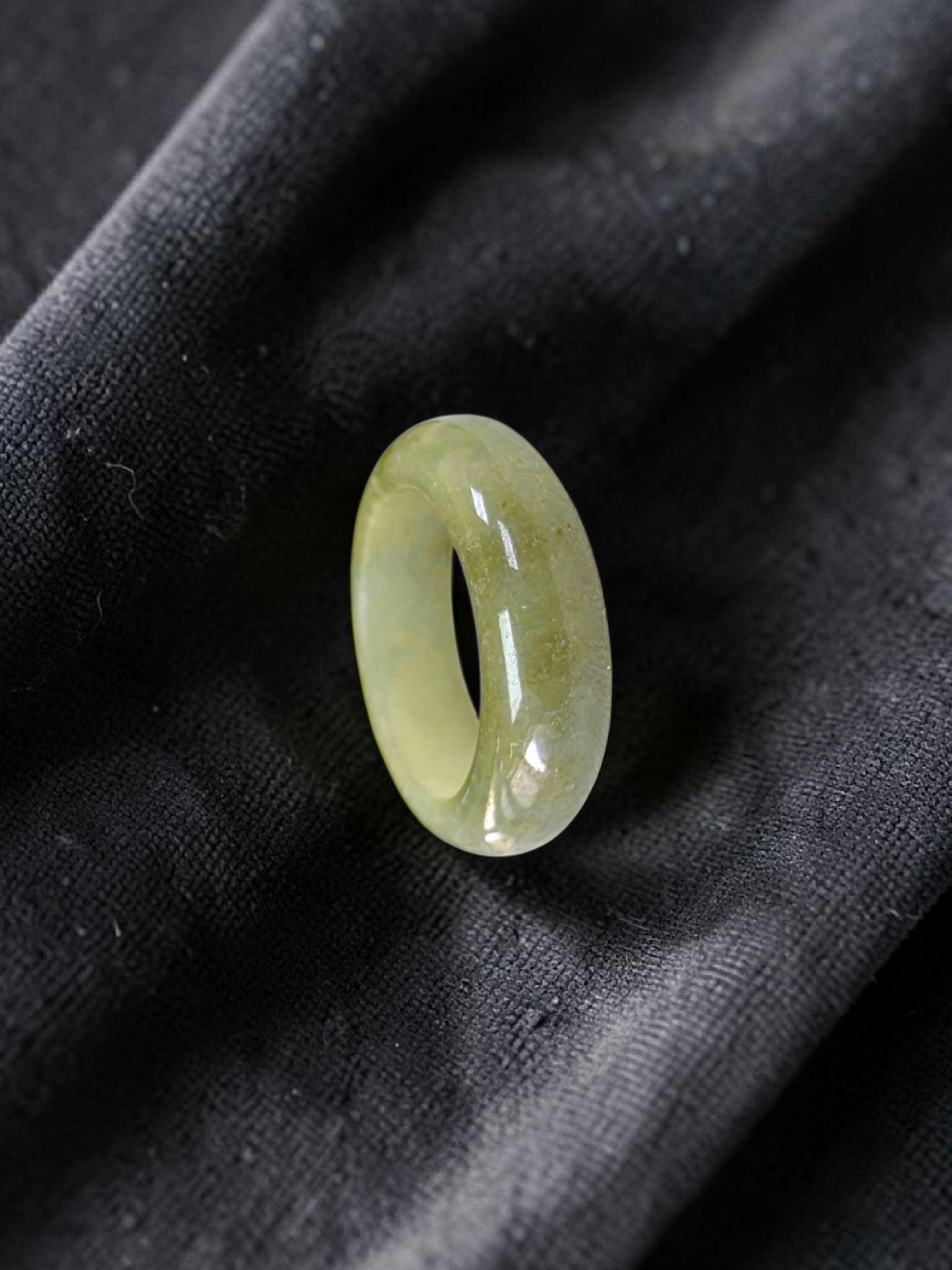 Burmese Jungle Green A-Jade Infinity Band Ring