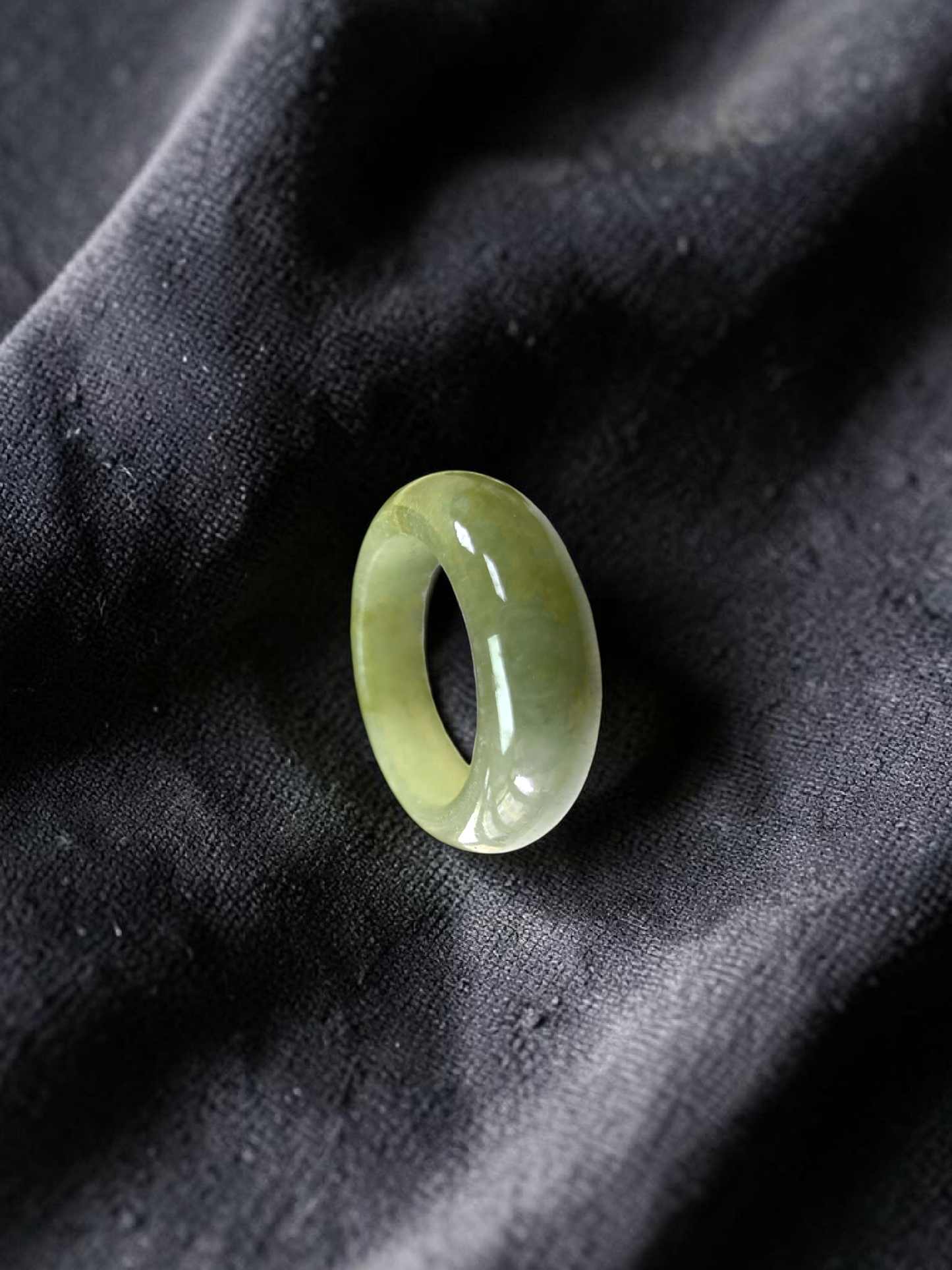 Burmese Jungle Green A-Jade Infinity Band Ring