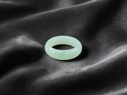 Burmese Pale Bright Green A-Jade Infinity Band Ring