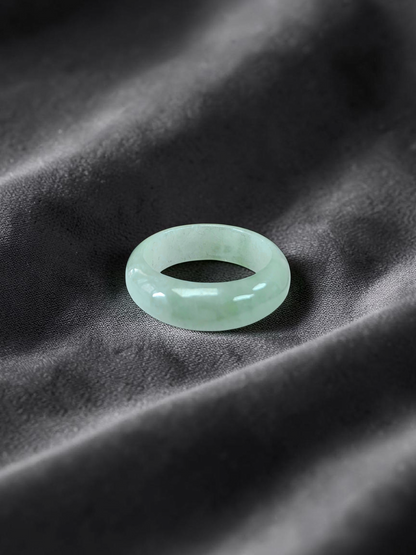 Burmese Pale Bright Green A-Jade Infinity Band Ring