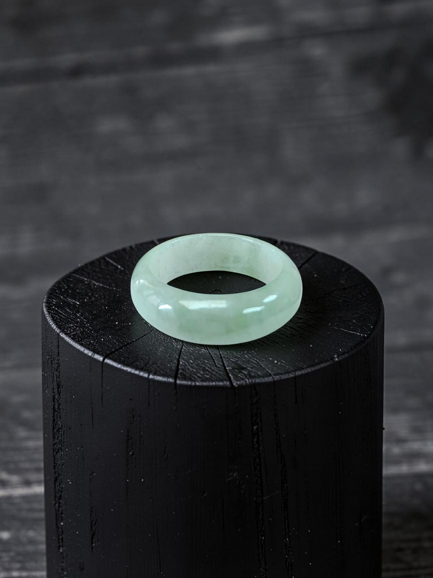 Burmese Pale Bright Green A-Jade Infinity Band Ring