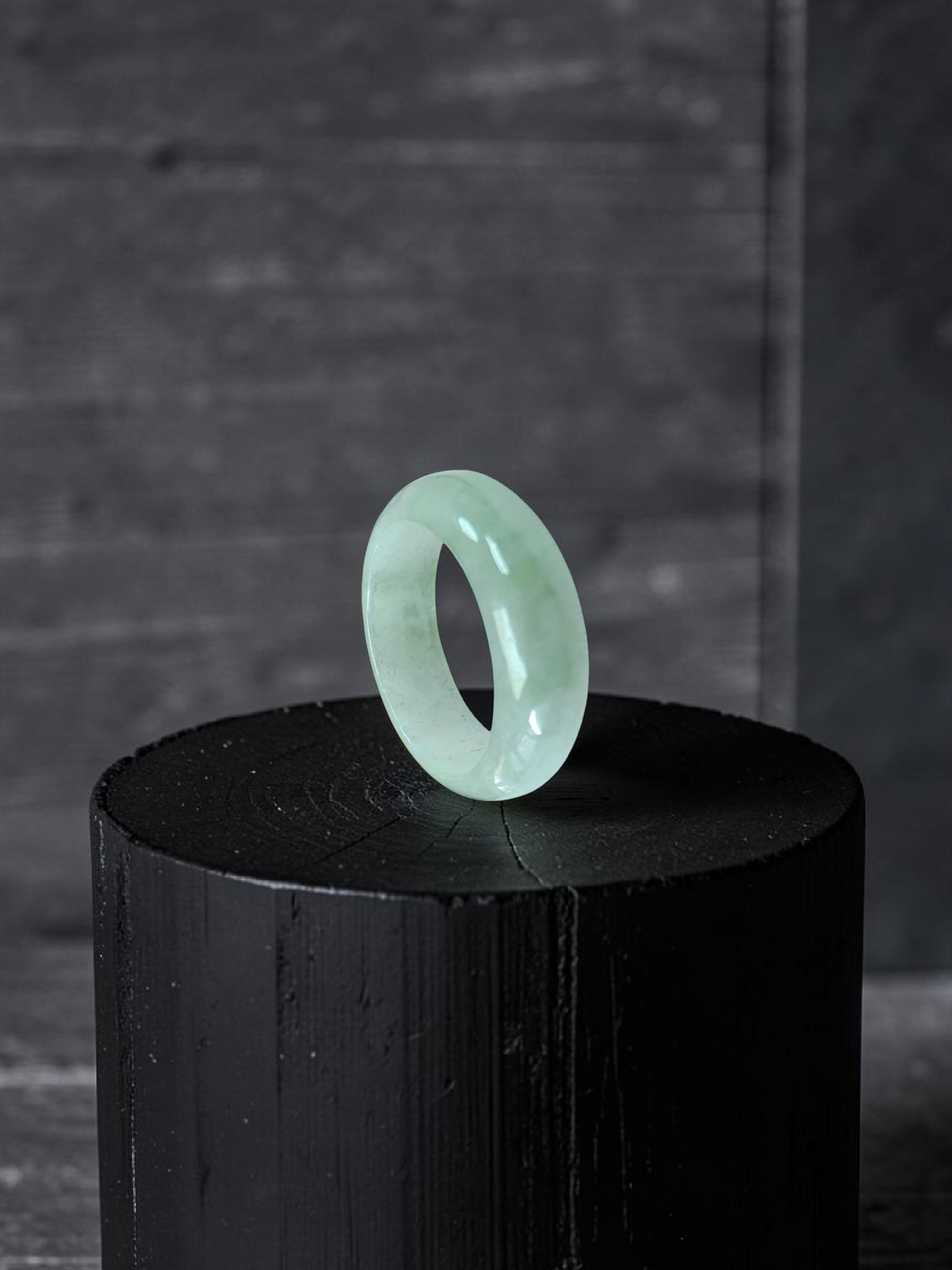 Burmese Pale Bright Green A-Jade Infinity Band Ring