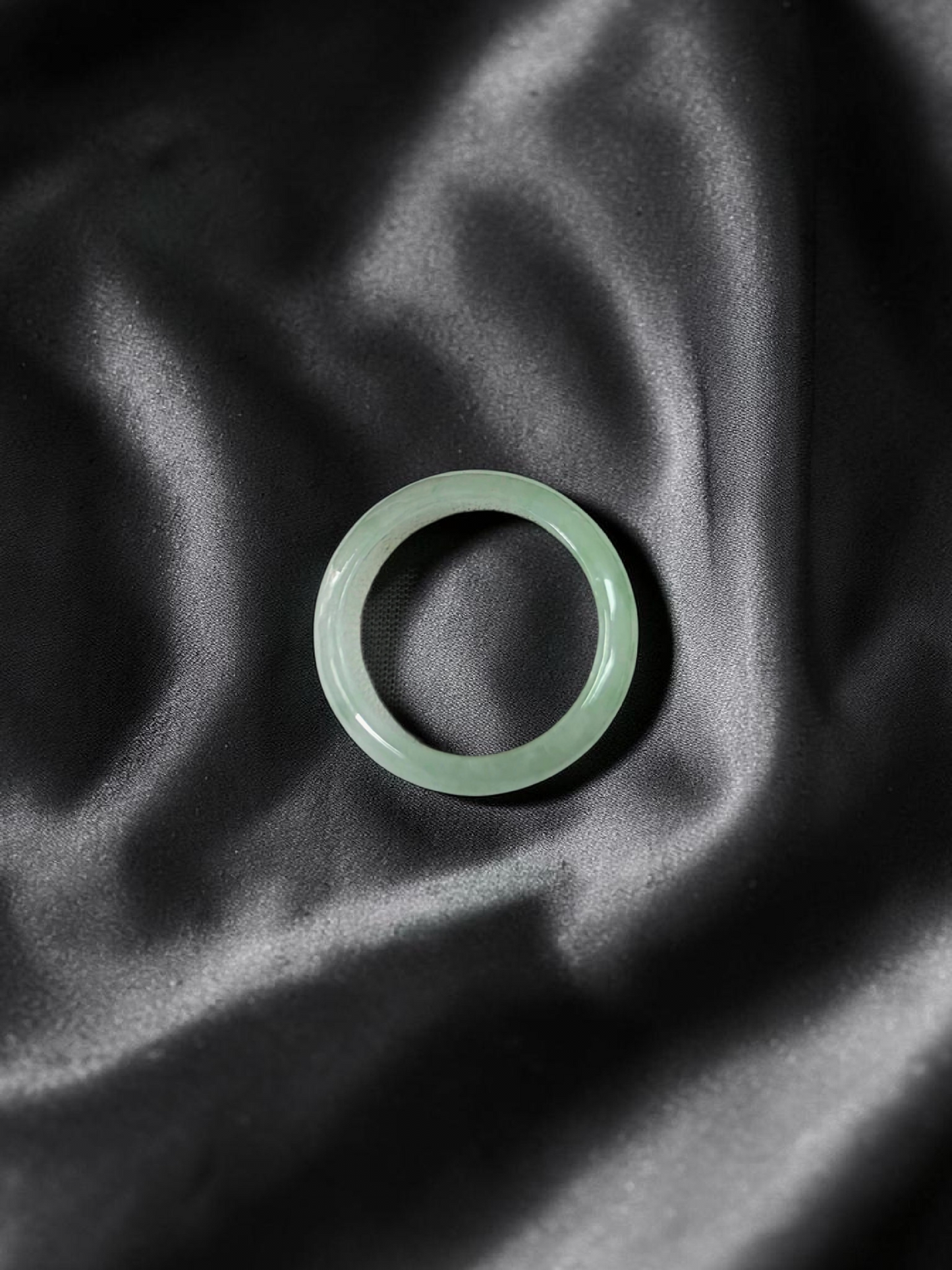 Burmese Pale Bright Green A-Jade Infinity Band Ring