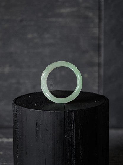Burmese Pale Bright Green A-Jade Infinity Band Ring