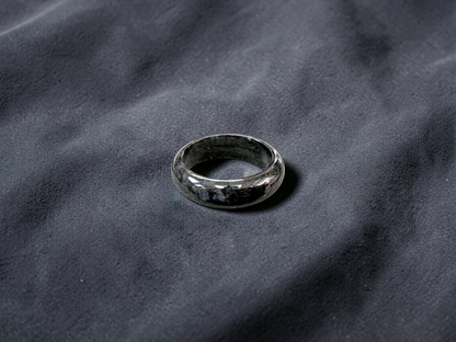 Burmese Black A-Jade Infinity Band Ring