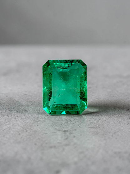GRS Certified 4.36 cts. Minor Oil Emerald (Columbia) Eye Clean Loose Stone LS26