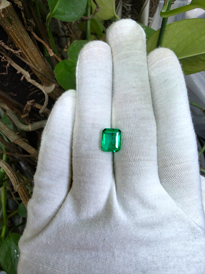 GRS Certified 4.36 cts. Minor Oil Emerald (Columbia) Eye Clean Loose Stone LS26
