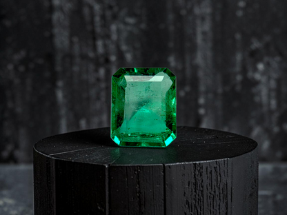 GRS Certified 4.36 cts. Minor Oil Emerald (Columbia) Eye Clean Loose Stone LS26
