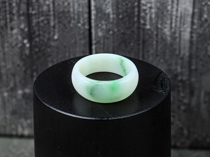 Burmese Green A-Jade Infinity Band Ring - Size US 9 - V6