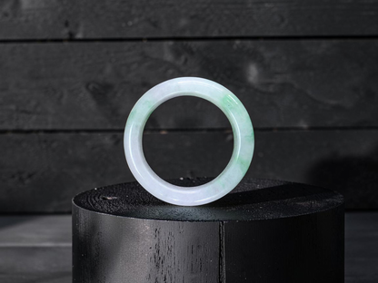 Burmese Green A-Jade Infinity Band Ring - Size US 10.5 - V7