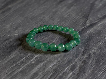 Certified Japanese Intense Icy Green Burmese A-Jade Beaded Bracelet (MADE IN JAPAN) (9.50 mm Each x 21 beads) 05059