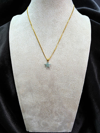 Daisen Star Icy Green Burmese A-Jadeite Charm Pendant (with 18K Yellow Gold)- Certified