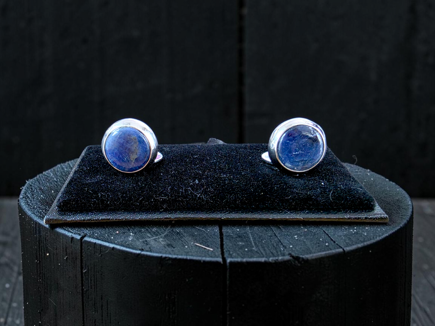 Westminster Sapphire Smart Button Cover Pair (with Sterling Silver 925)