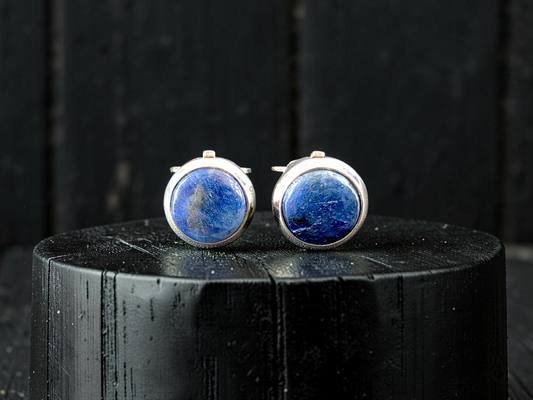 Westminster Sapphire Smart Button Cover Pair (with Sterling Silver 925)