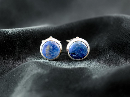Westminster Sapphire Smart Button Cover Pair (with Sterling Silver 925)