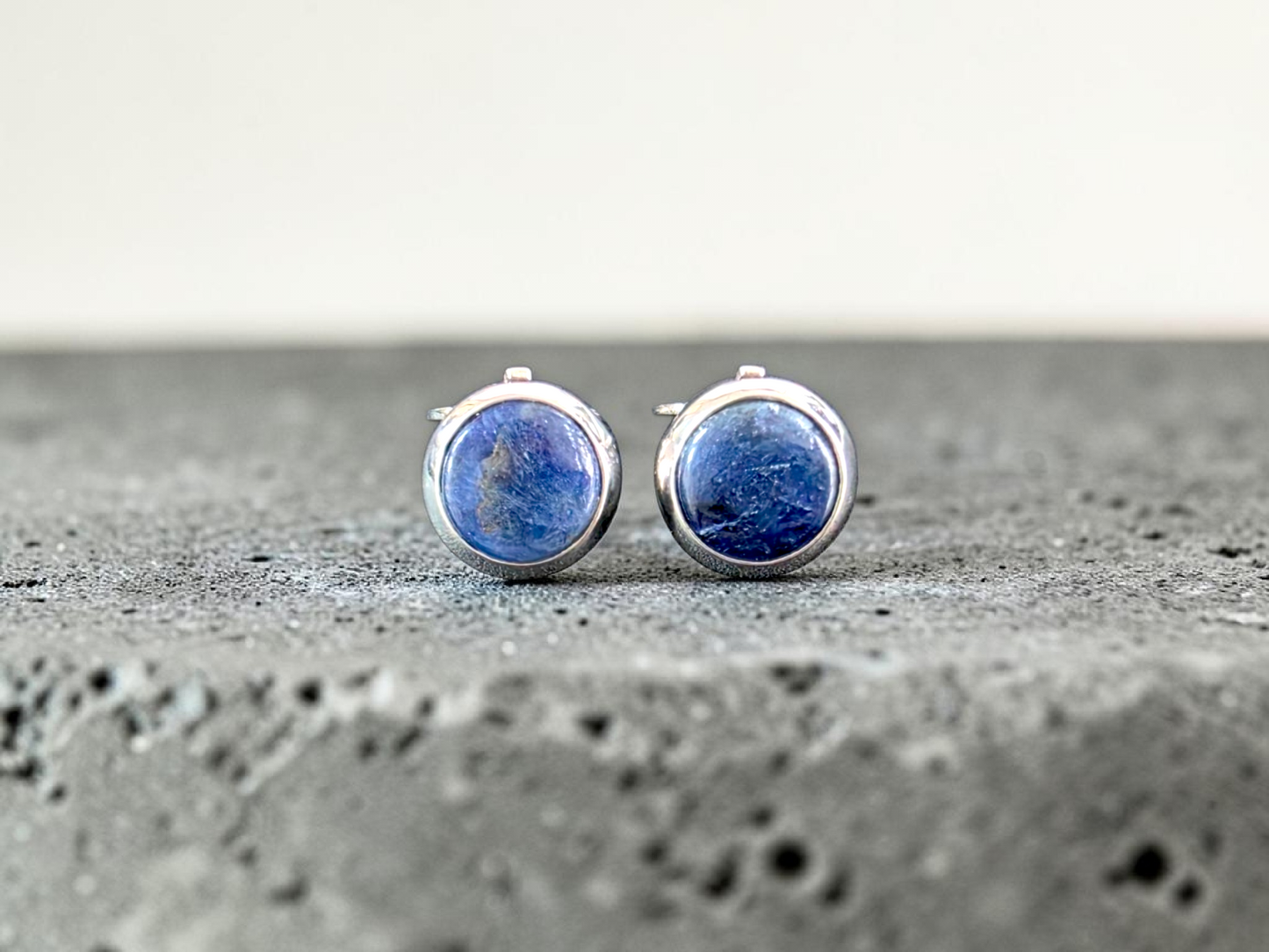Westminster Sapphire Smart Button Cover Pair (with Sterling Silver 925)