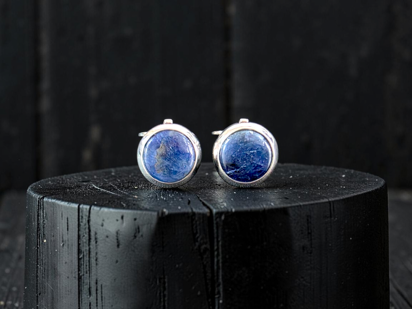 Westminster Sapphire Smart Button Cover Pair (with Sterling Silver 925)