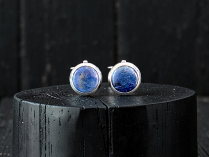 Westminster Sapphire Smart Button Cover Pair (with Sterling Silver 925)