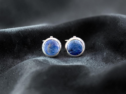 Westminster Sapphire Smart Button Cover Pair (with Sterling Silver 925)