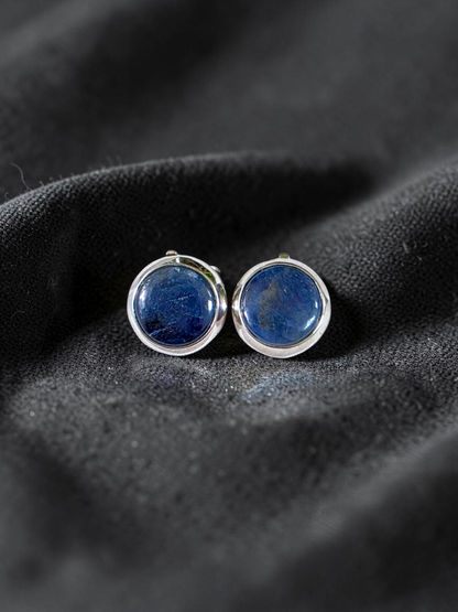 Westminster Sapphire Smart Button Cover Pair (with Sterling Silver 925)