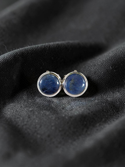 Westminster Sapphire Smart Button Cover Pair (with Sterling Silver 925)