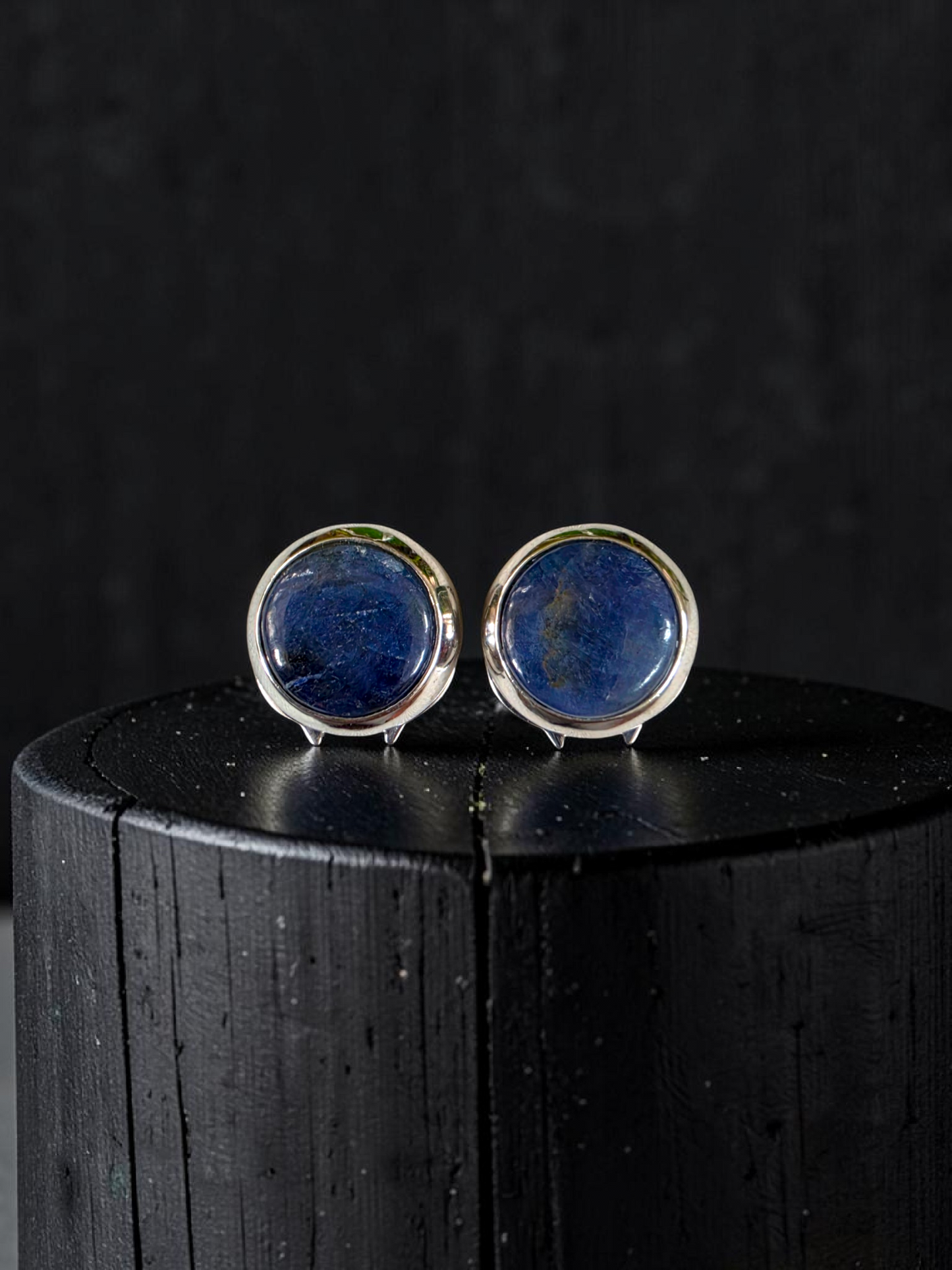 Westminster Sapphire Smart Button Cover Pair (with Sterling Silver 925)
