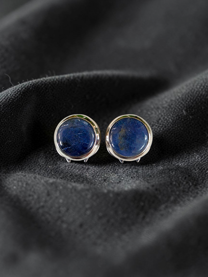 Westminster Sapphire Smart Button Cover Pair (with Sterling Silver 925)