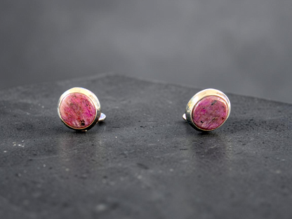 Westminster Ruby Smart Button Cover Pair (with Sterling Silver 925)