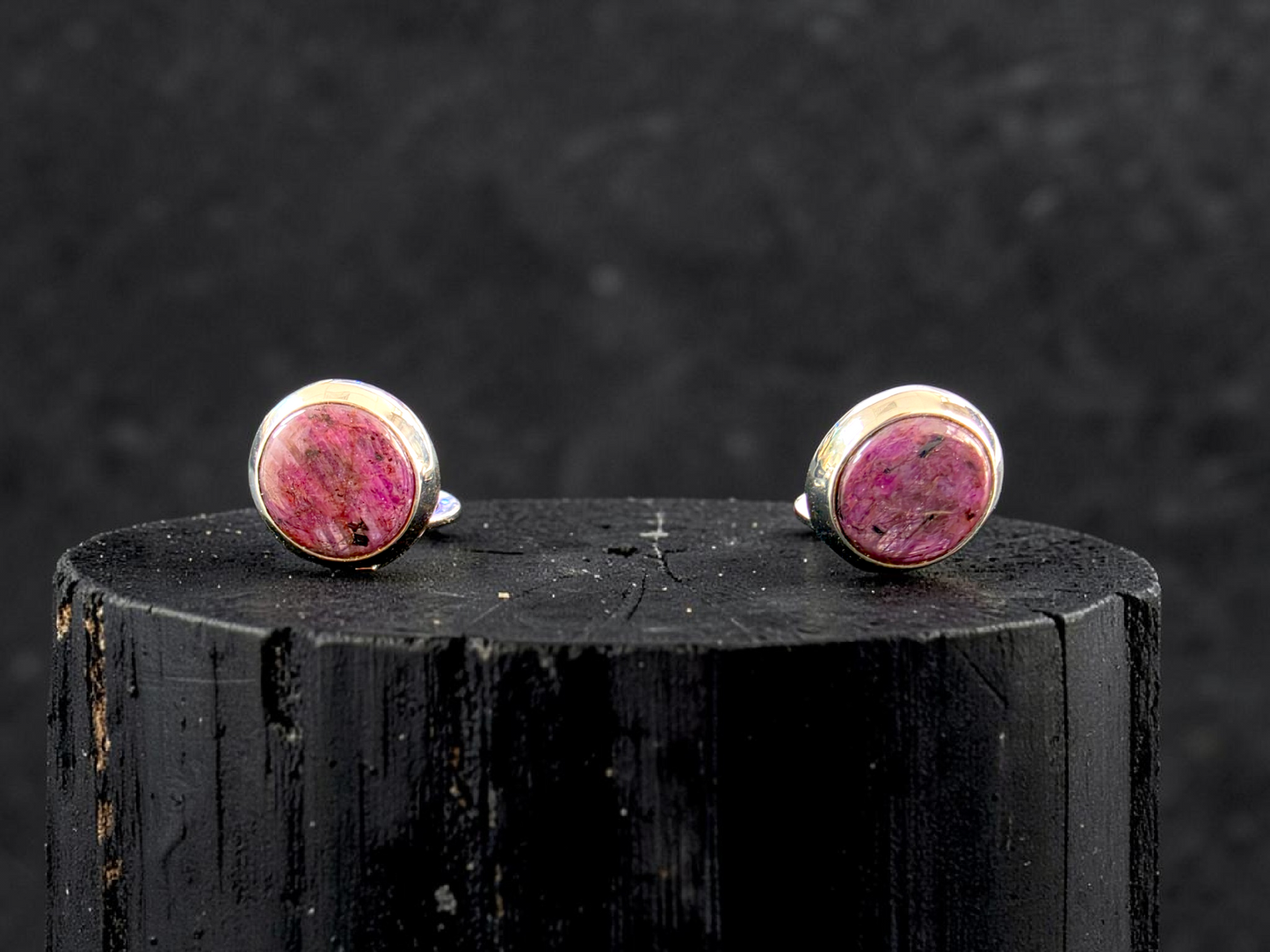 Westminster Ruby Smart Button Cover Pair (with Sterling Silver 925)