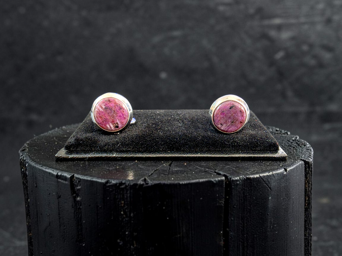 Westminster Ruby Smart Button Cover Pair (with Sterling Silver 925)