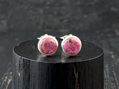Westminster Ruby Smart Button Cover Pair (with Sterling Silver 925)