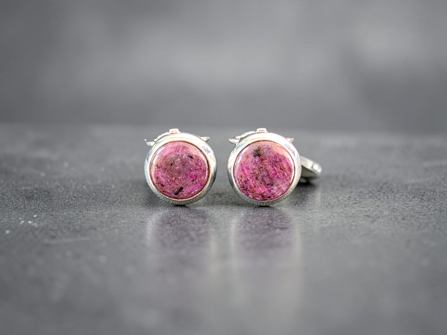 Westminster Ruby Smart Button Cover Pair (with Sterling Silver 925)