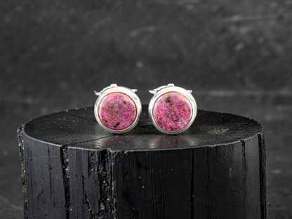 Westminster Ruby Smart Button Cover Pair (with Sterling Silver 925)