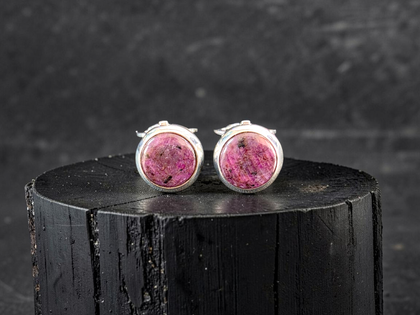 Westminster Ruby Smart Button Cover Pair (with Sterling Silver 925)