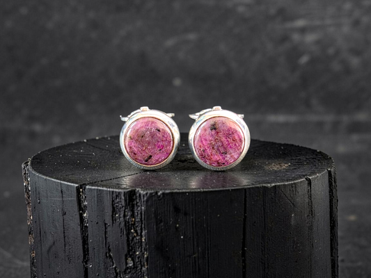 Westminster Ruby Smart Button Cover Pair (with Sterling Silver 925)