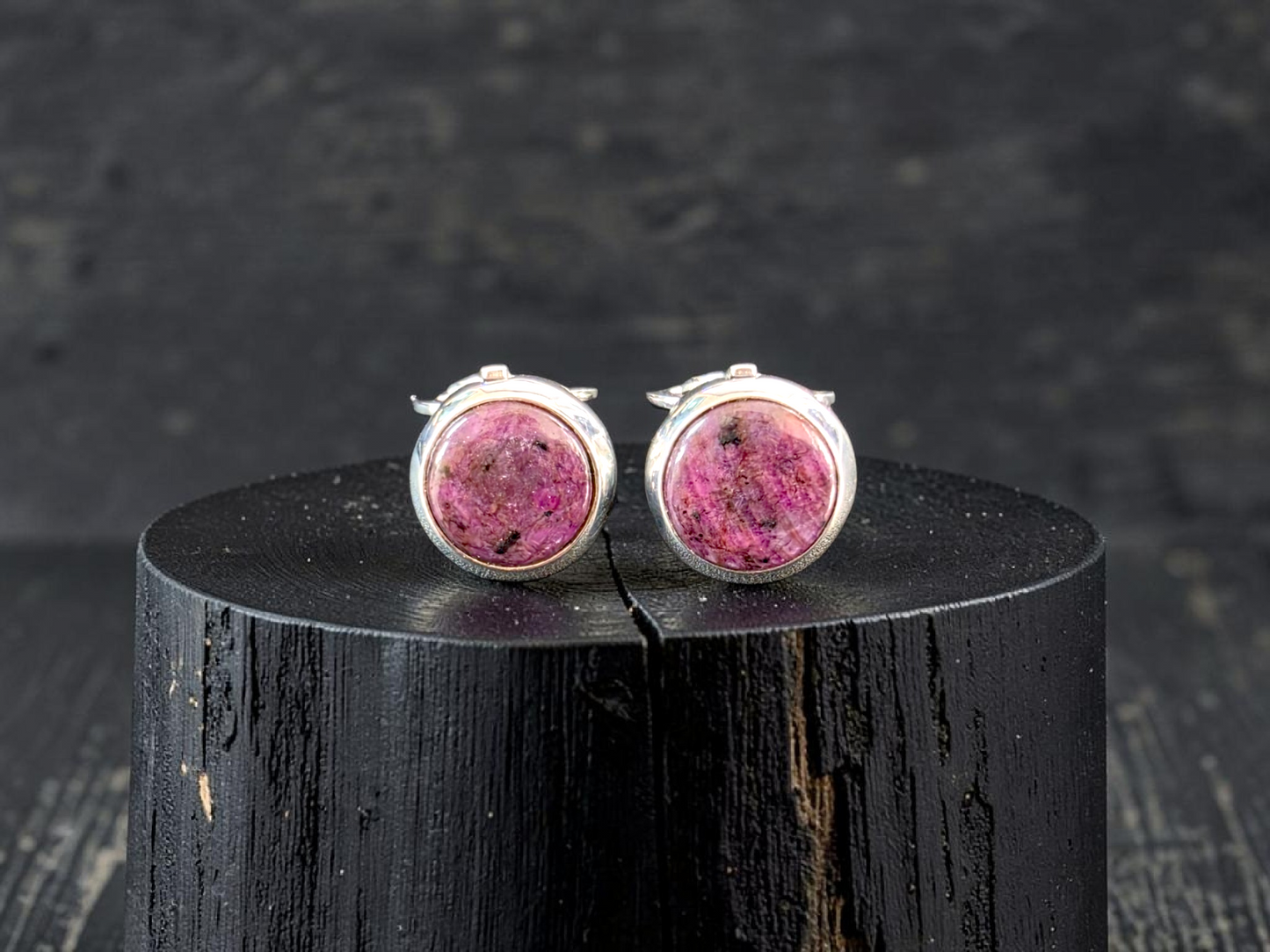 Westminster Ruby Smart Button Cover Pair (with Sterling Silver 925)