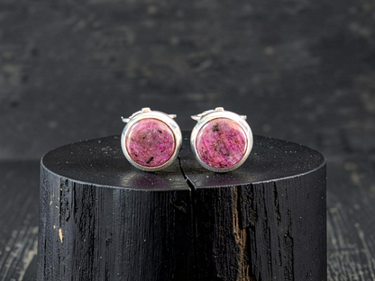 Westminster Ruby Smart Button Cover Pair (with Sterling Silver 925)
