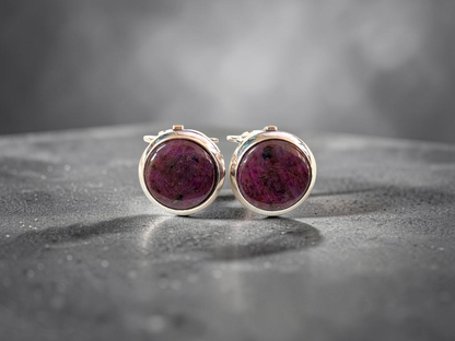 Westminster Ruby Smart Button Cover Pair (with Sterling Silver 925)