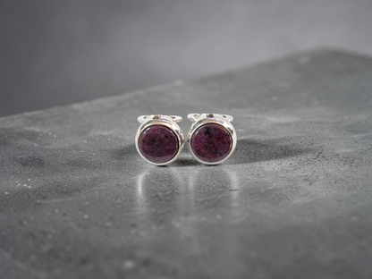 Westminster Ruby Smart Button Cover Pair (with Sterling Silver 925)