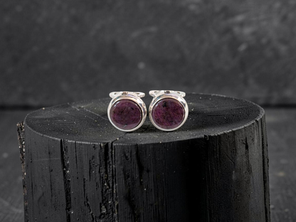 Westminster Ruby Smart Button Cover Pair (with Sterling Silver 925)