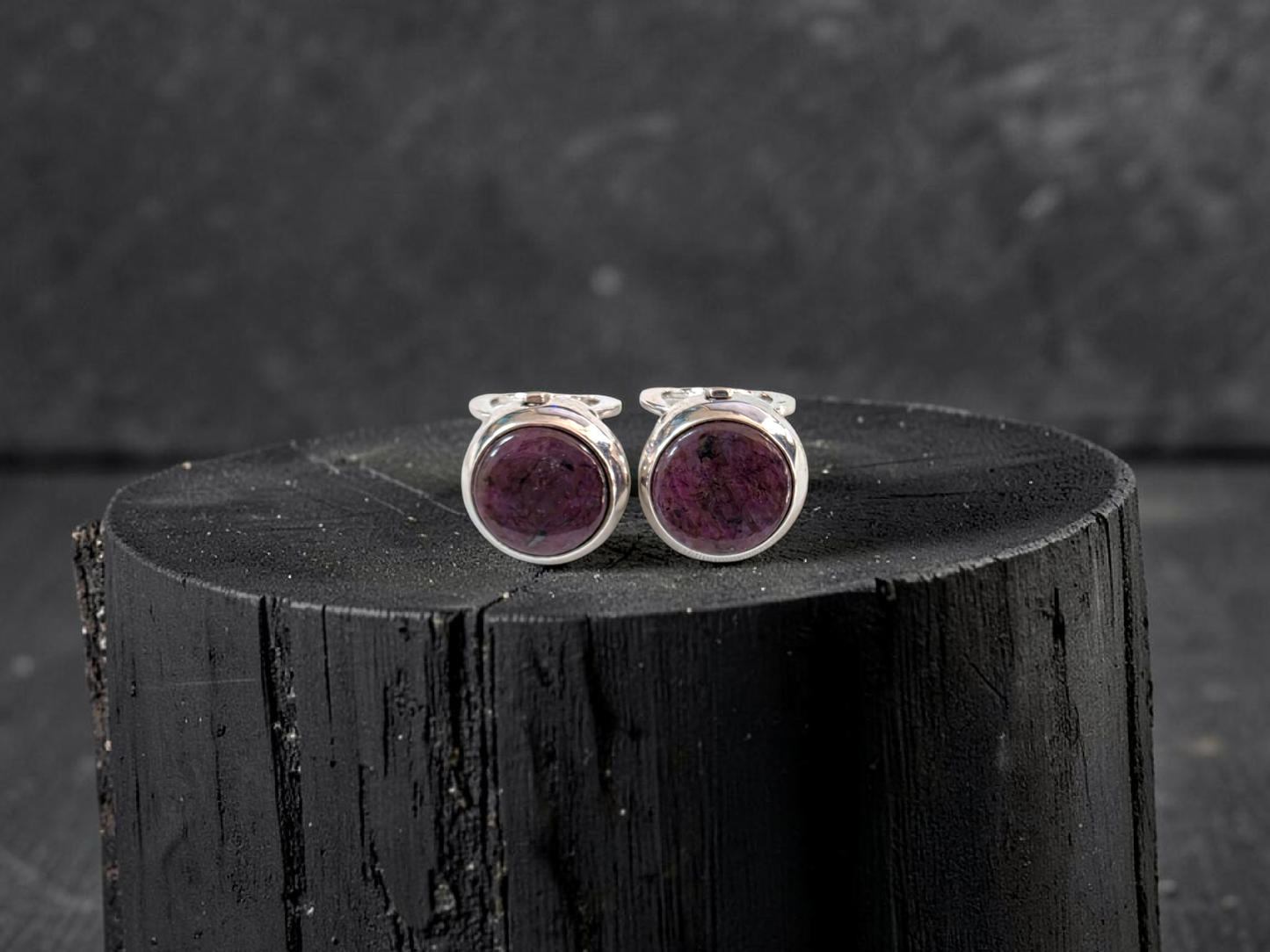 Westminster Ruby Smart Button Cover Pair (with Sterling Silver 925)