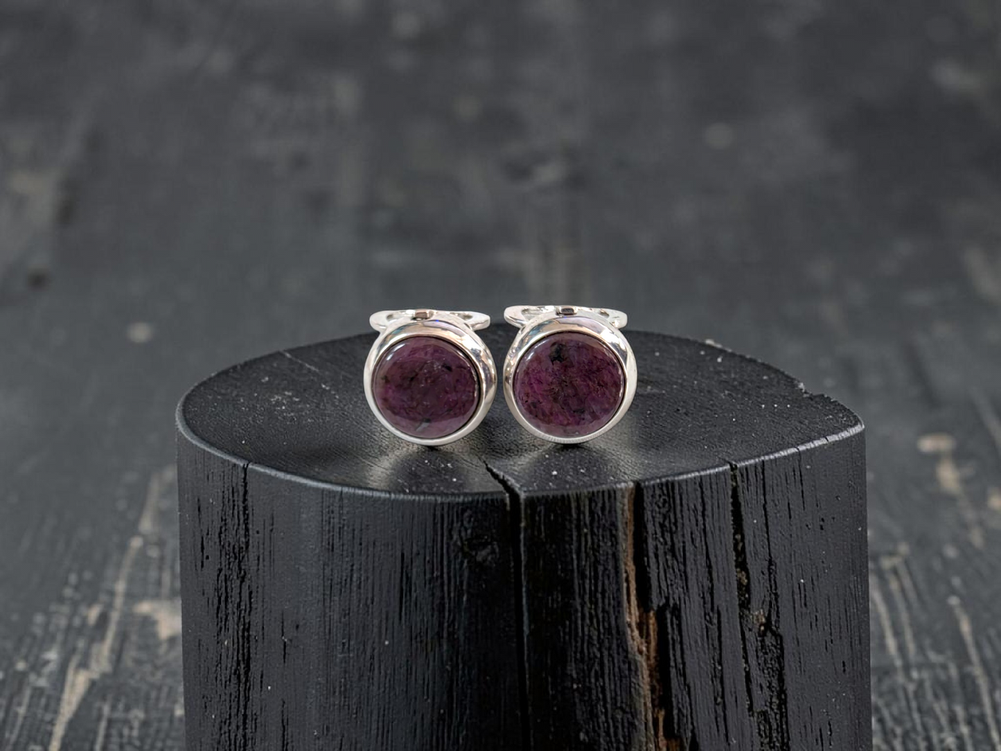 Westminster Ruby Smart Button Cover Pair (with Sterling Silver 925)