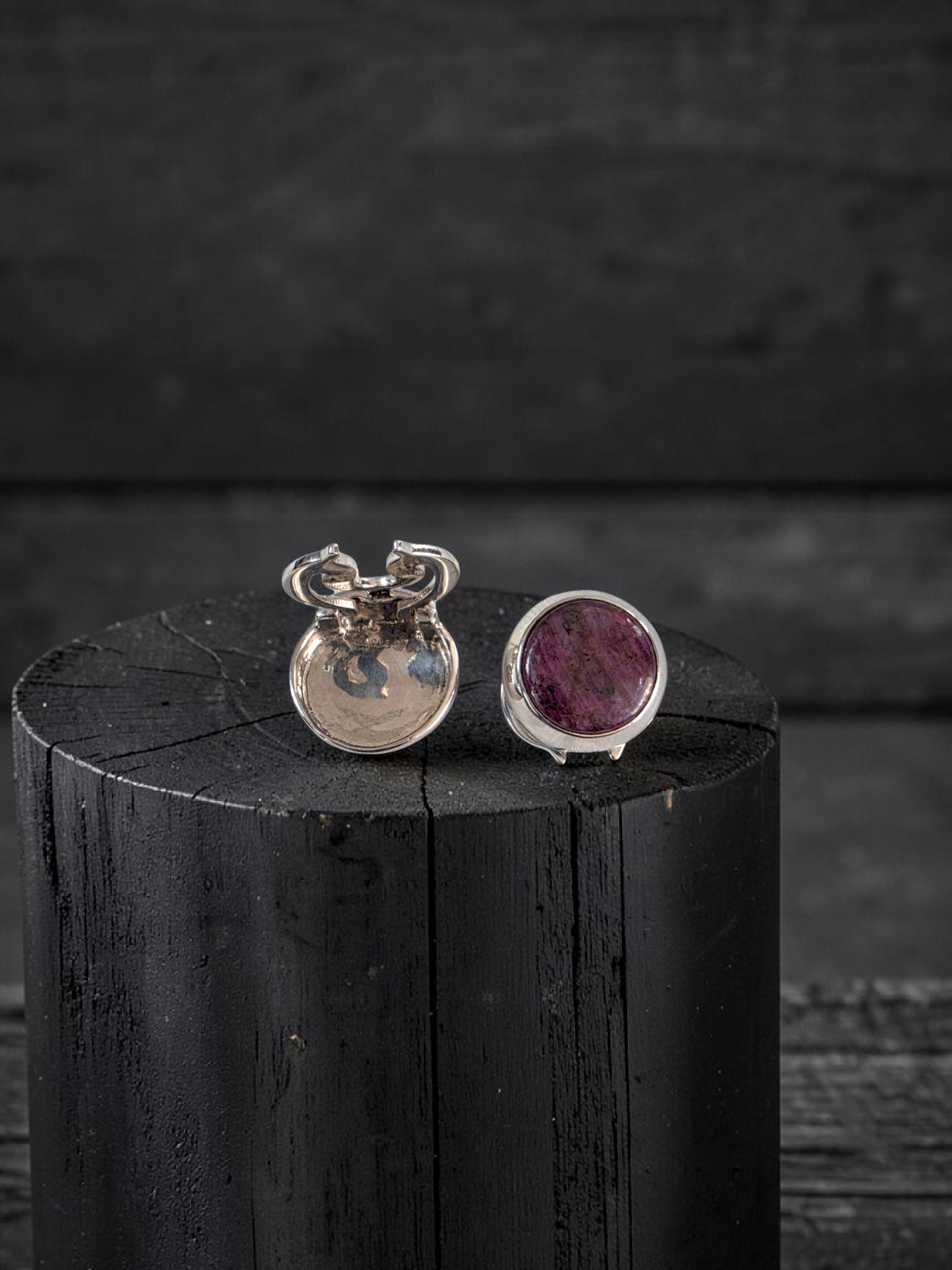 Westminster Ruby Smart Button Cover Pair (with Sterling Silver 925)