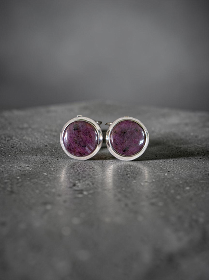 Westminster Ruby Smart Button Cover Pair (with Sterling Silver 925)