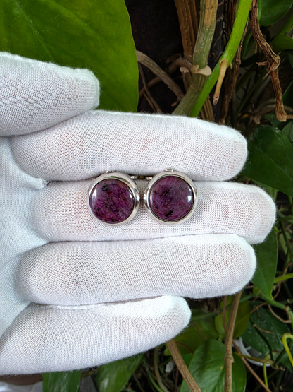 Westminster Ruby Smart Button Cover Pair (with Sterling Silver 925)