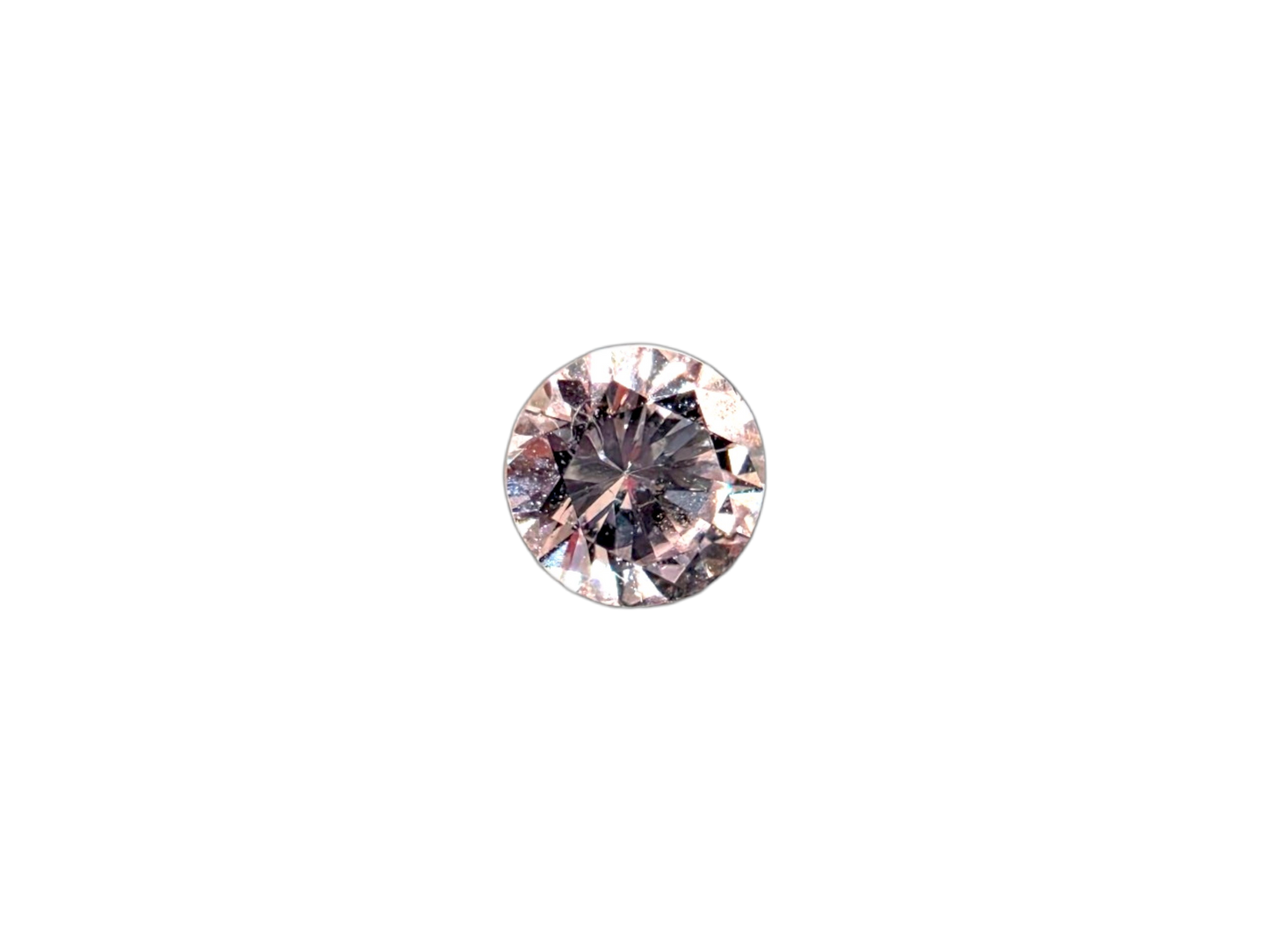 Natural 0.139 cts. Very Light Pink VS2 Round Brilliant Diamond Loose Stone - Certified - LS48