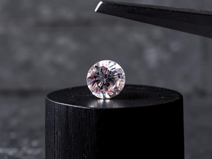 Natural 0.139 cts. Very Light Pink VS2 Round Brilliant Diamond Loose Stone - Certified - LS48