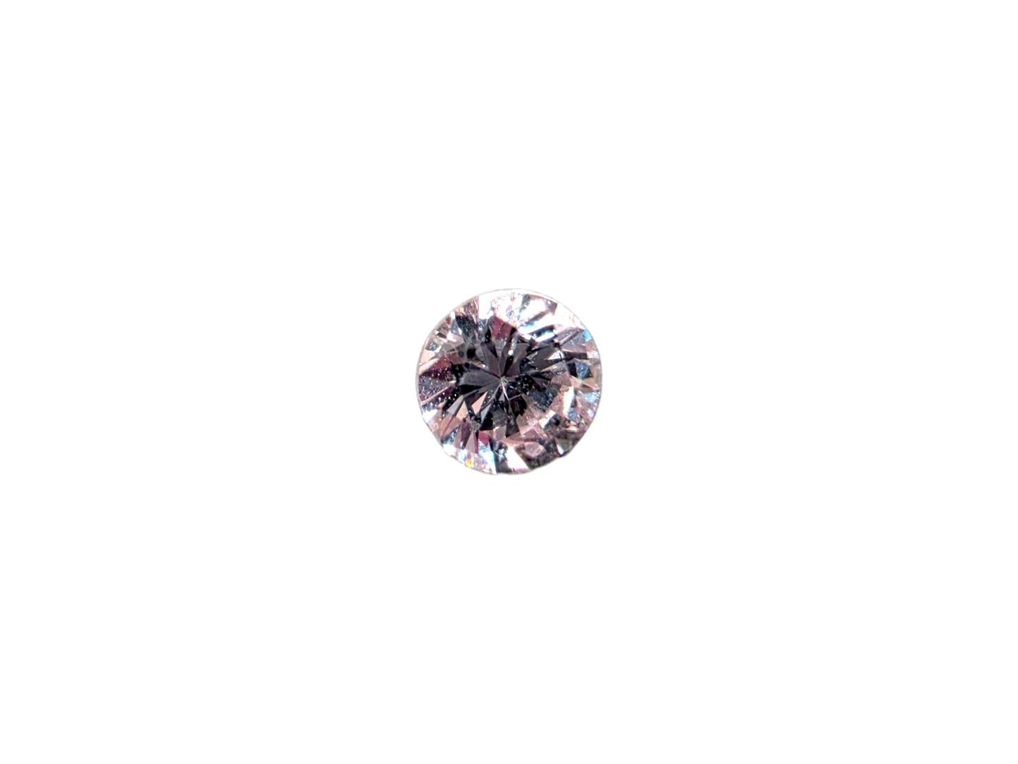 Natural 0.139 cts. Very Light Pink VS2 Round Brilliant Diamond Loose Stone - Certified - LS48