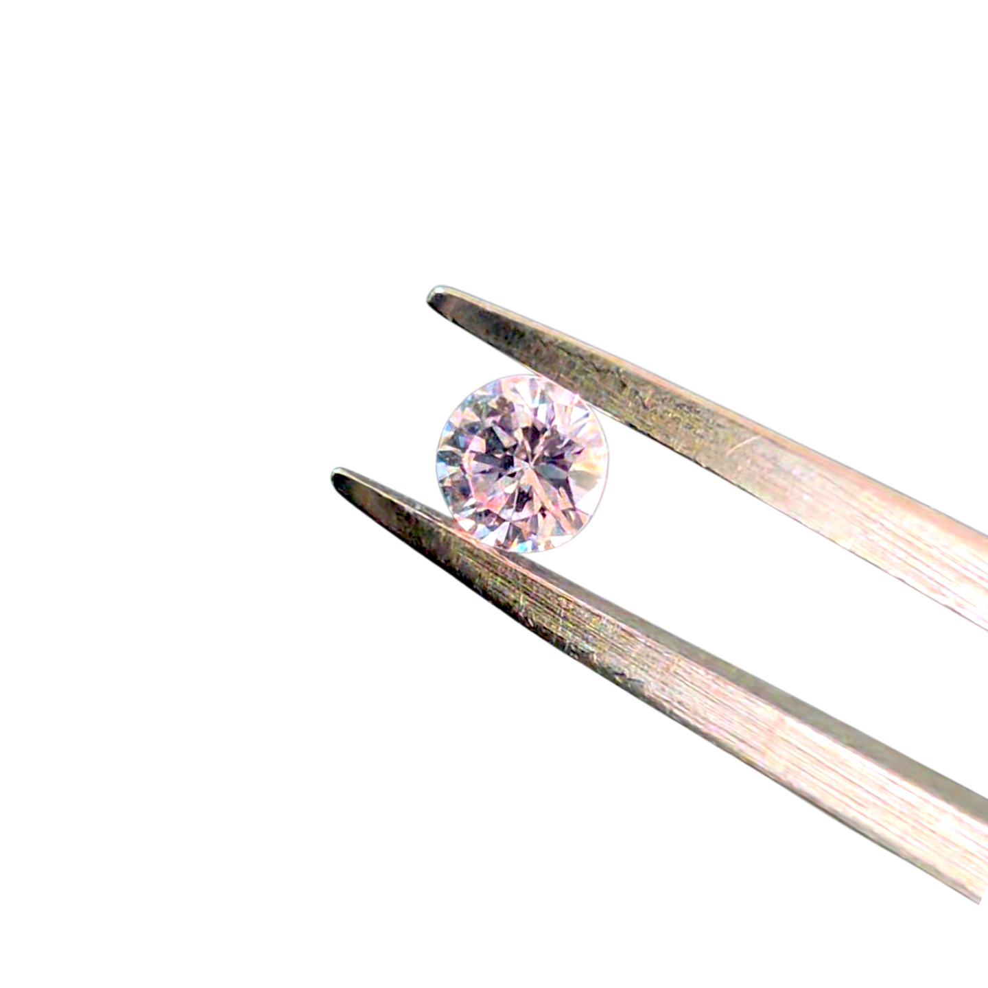 Natural 0.139 cts. Very Light Pink VS2 Round Brilliant Diamond Loose Stone - Certified - LS48