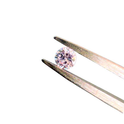 Natural 0.139 cts. Very Light Pink VS2 Round Brilliant Diamond Loose Stone - Certified - LS48